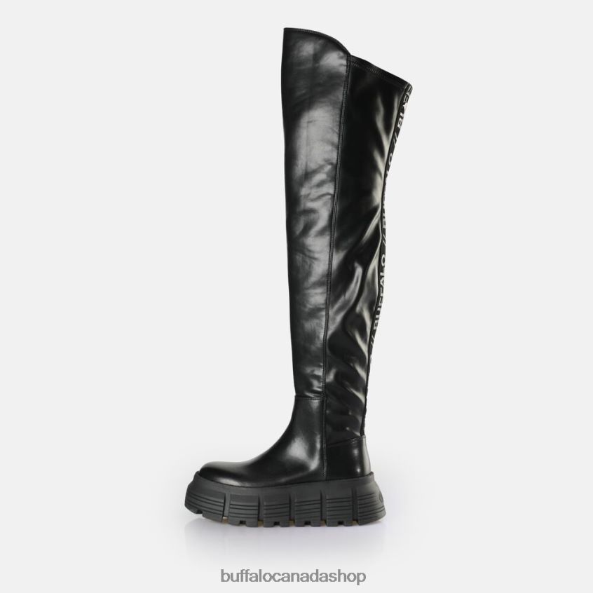 Ava overknee boot vegan Black Buffalo ZL64TZ737 |Boots
