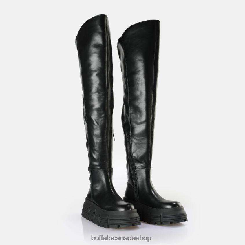 Ava overknee boot vegan Black Buffalo ZL64TZ737 |Boots