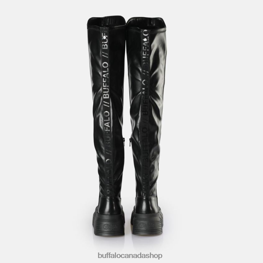 Ava overknee boot vegan Black Buffalo ZL64TZ737 |Boots