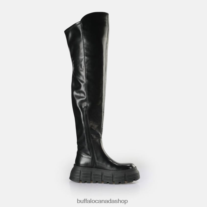 Ava overknee boot vegan Black Buffalo ZL64TZ737 |Boots