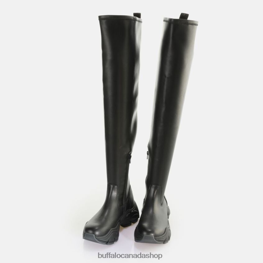 Binary overknee boot vegan Black Buffalo ZL64TZ472 |Boots