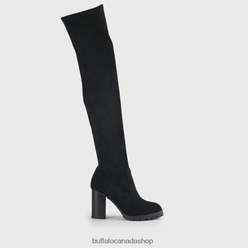 Madyson Overknee vegan Black Buffalo ZL64TZ560 |Boots