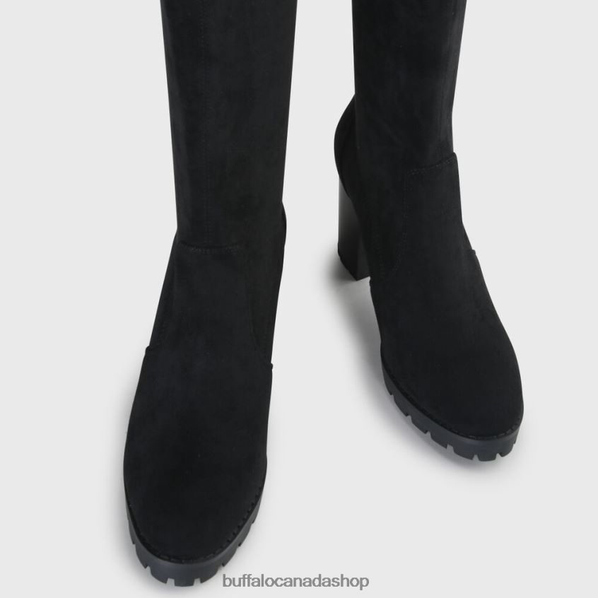 Madyson Overknee vegan Black Buffalo ZL64TZ560 |Boots