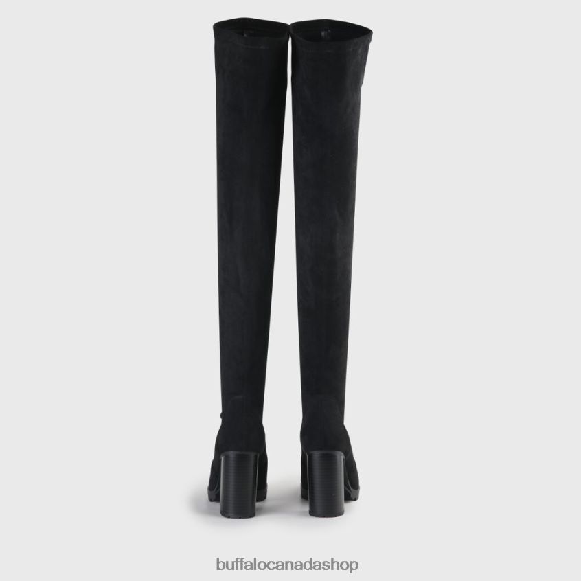 Madyson Overknee vegan Black Buffalo ZL64TZ560 |Boots