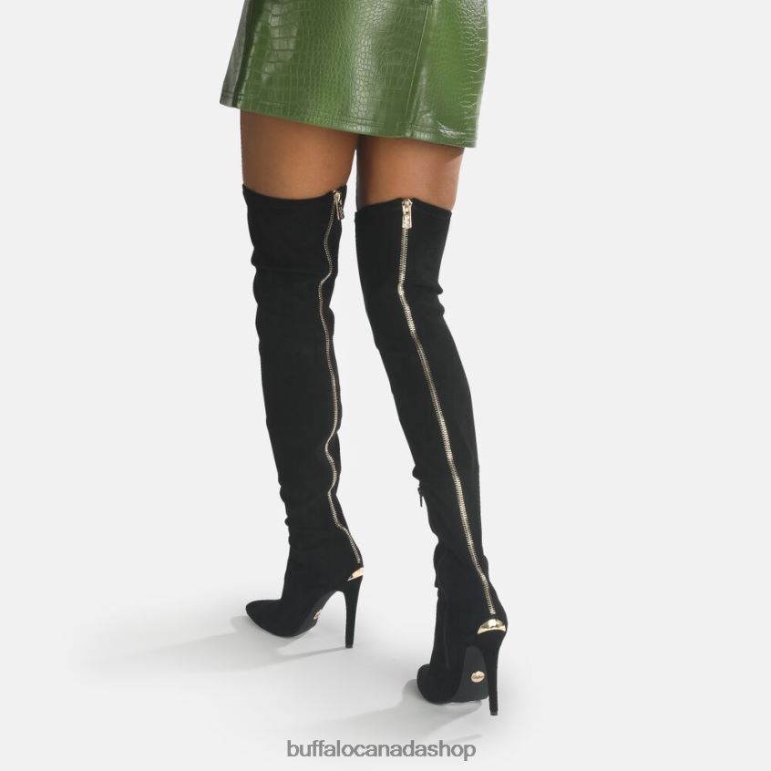 Marjorie2 Over-the-knee vegan Black Buffalo ZL64TZ869 |Boots
