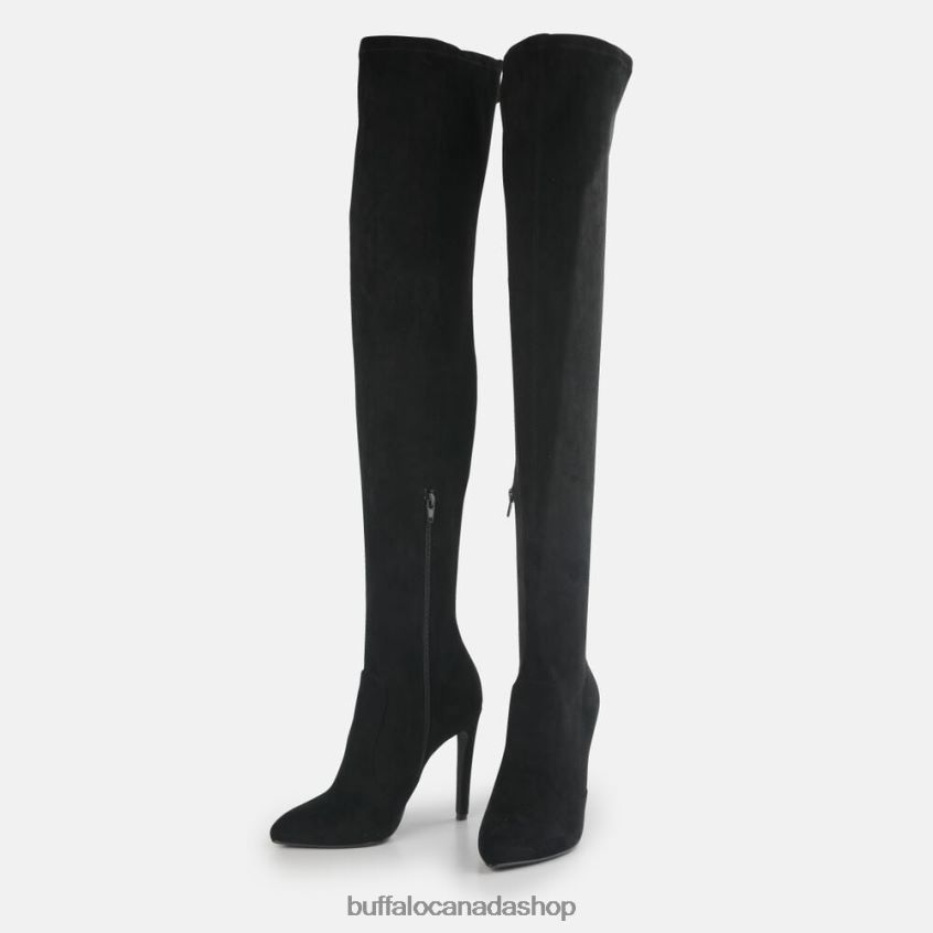 Marjorie2 Over-the-knee vegan Black Buffalo ZL64TZ869 |Boots
