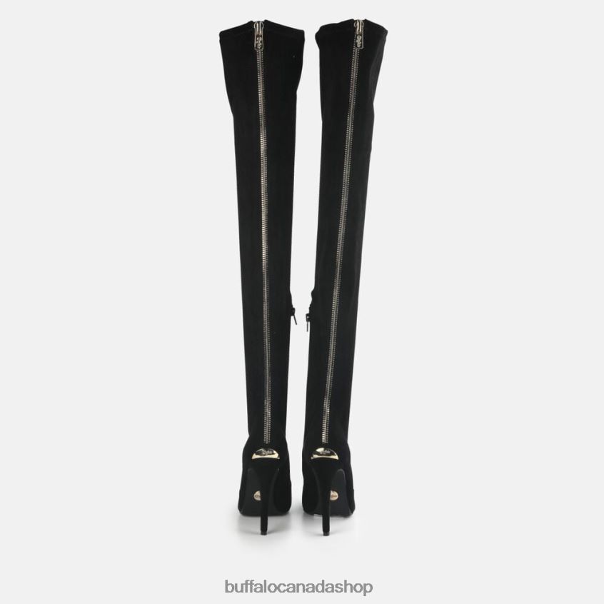 Marjorie2 Over-the-knee vegan Black Buffalo ZL64TZ869 |Boots