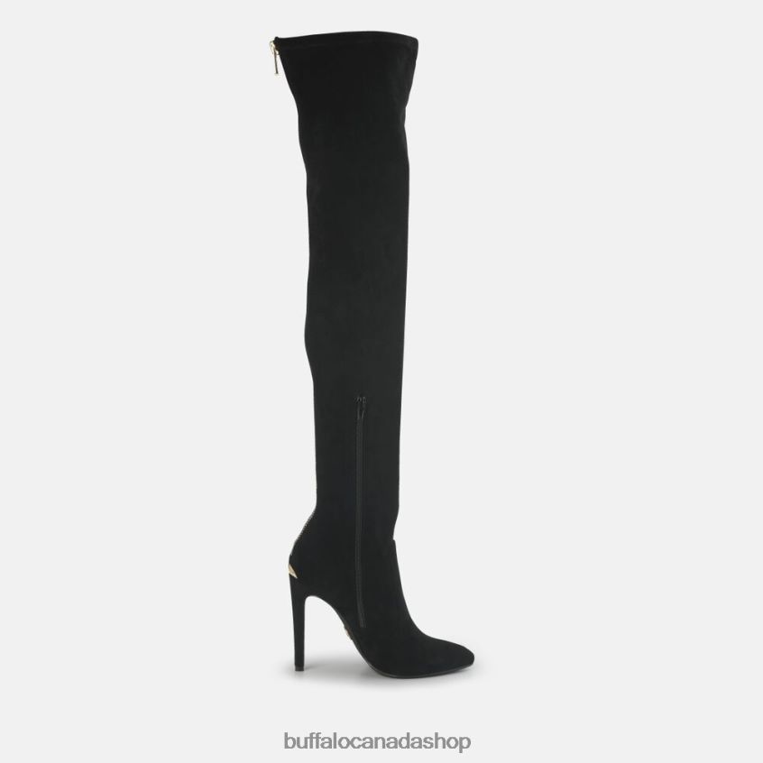 Marjorie2 Over-the-knee vegan Black Buffalo ZL64TZ869 |Boots