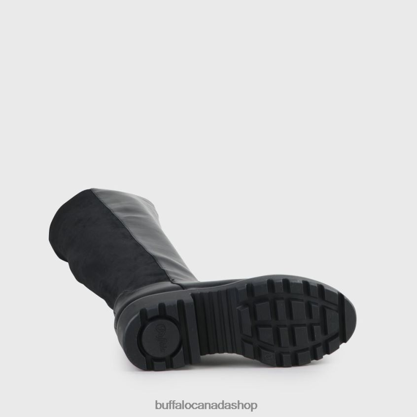 Mireya Overknee Boots vegan Black Buffalo ZL64TZ477 |Boots