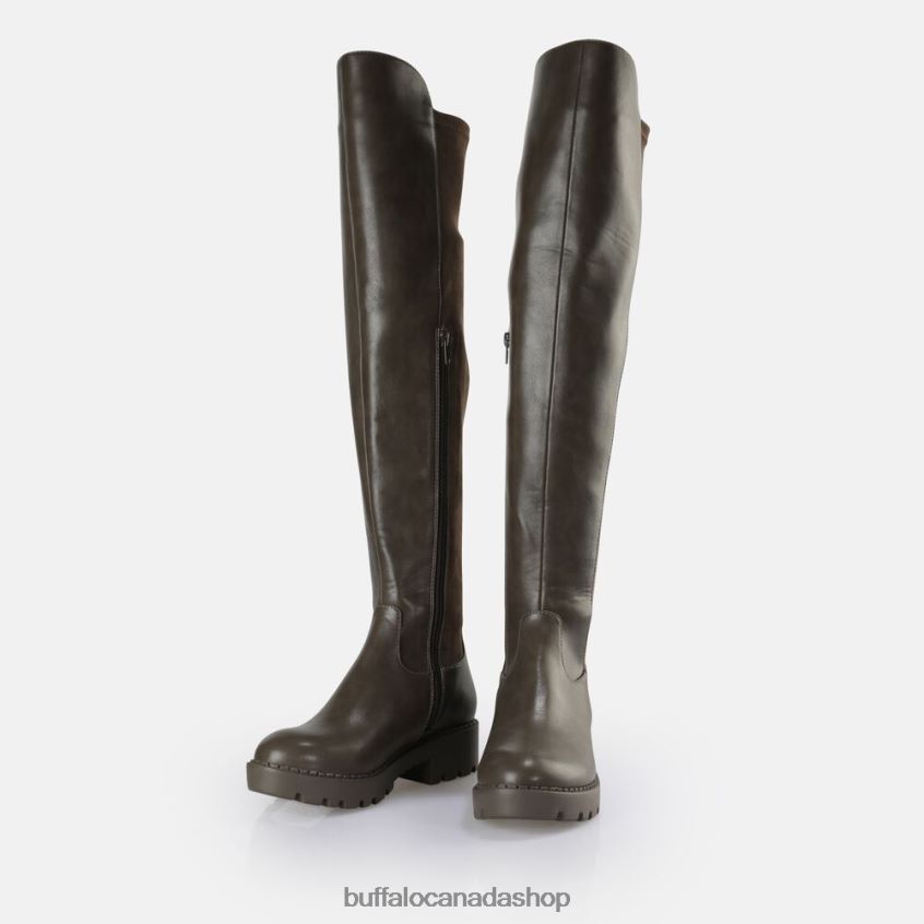 Mireya overknee boot vegan Taupe Buffalo ZL64TZ610 |Boots