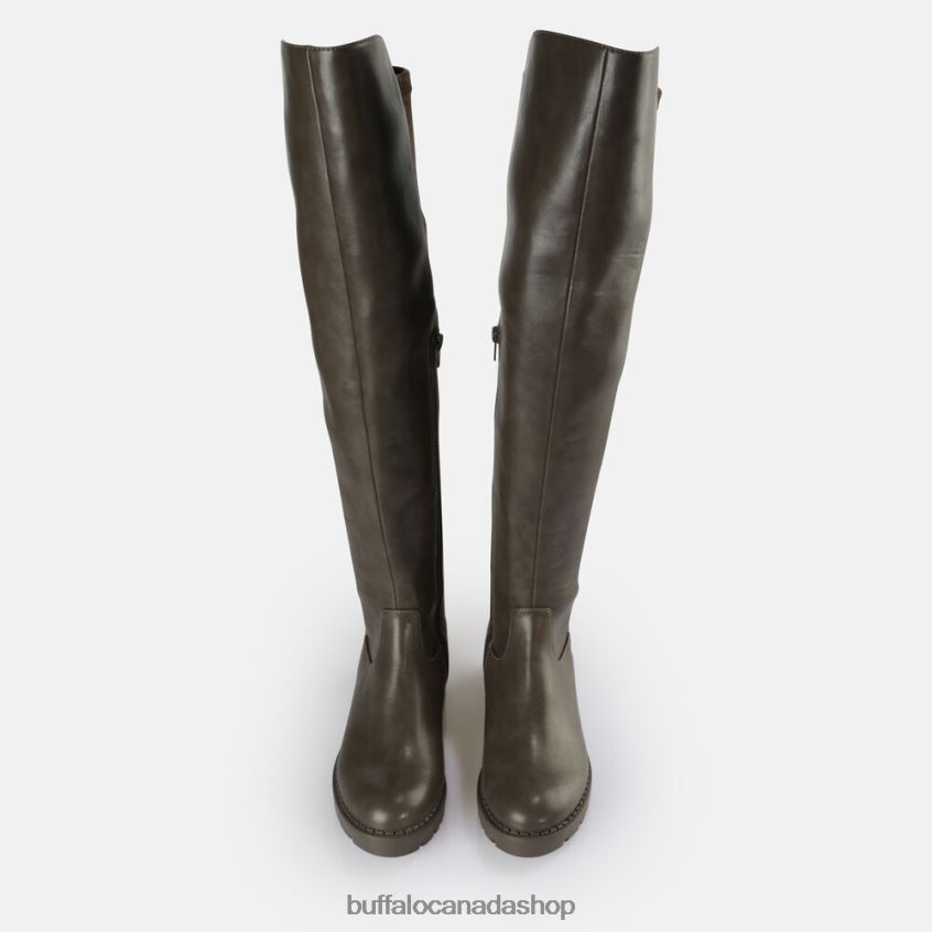 Mireya overknee boot vegan Taupe Buffalo ZL64TZ610 |Boots