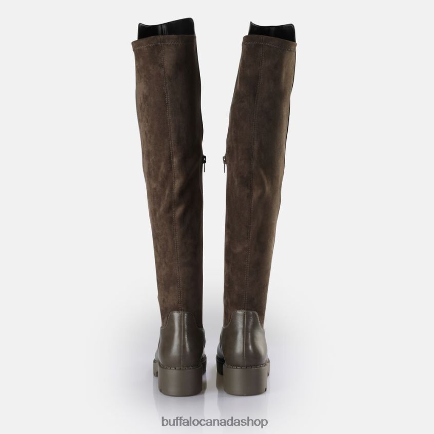 Mireya overknee boot vegan Taupe Buffalo ZL64TZ610 |Boots