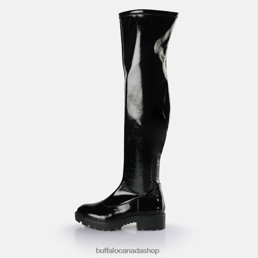 Myrna Overknee Boot vegan Black Buffalo ZL64TZ511 |Boots