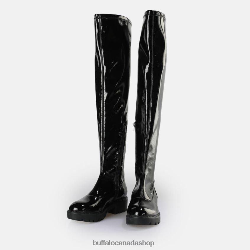 Myrna Overknee Boot vegan Black Buffalo ZL64TZ511 |Boots