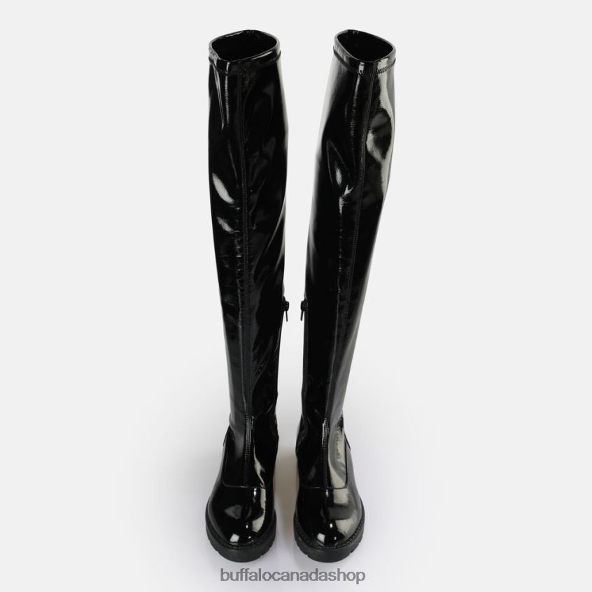 Myrna Overknee Boot vegan Black Buffalo ZL64TZ511 |Boots