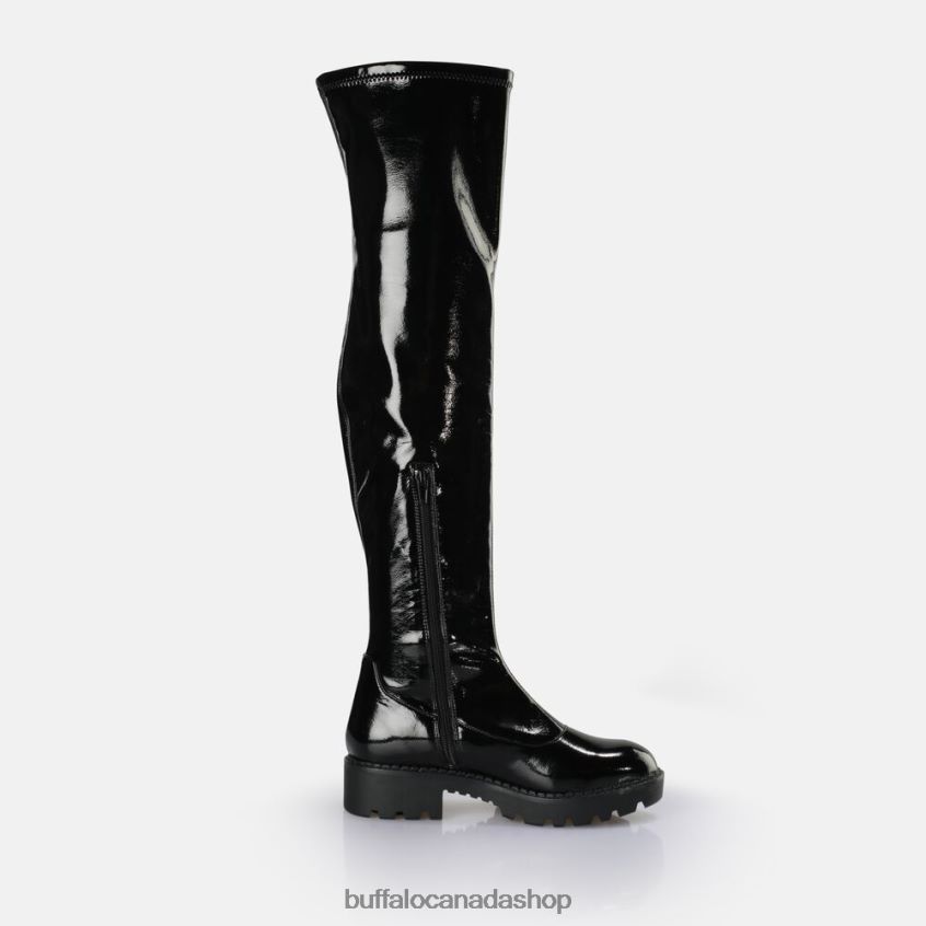 Myrna Overknee Boot vegan Black Buffalo ZL64TZ511 |Boots