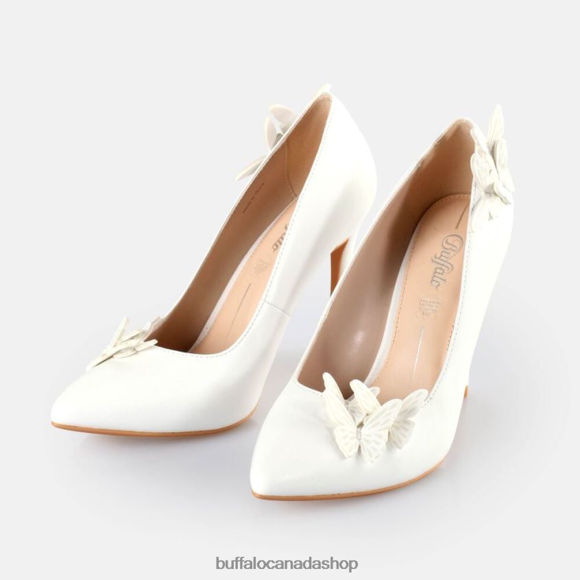 Janet Butterfly Heeled Sandals White Buffalo ZL64TZ319 |Heels