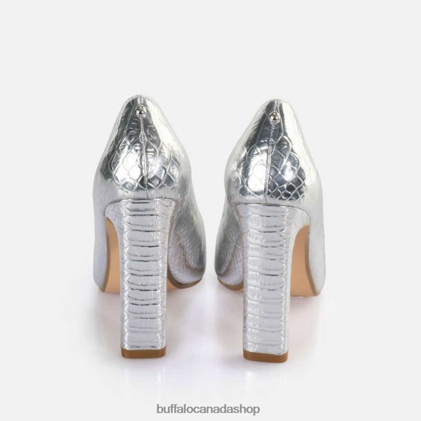 Jolie Pump vegan Snake Silver Buffalo ZL64TZ185 |Heels