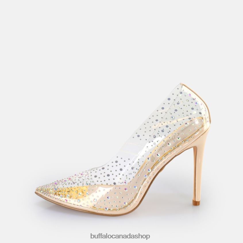Juliette Diamond Pump vegan Transparent/Cream Buffalo ZL64TZ378 |Heels