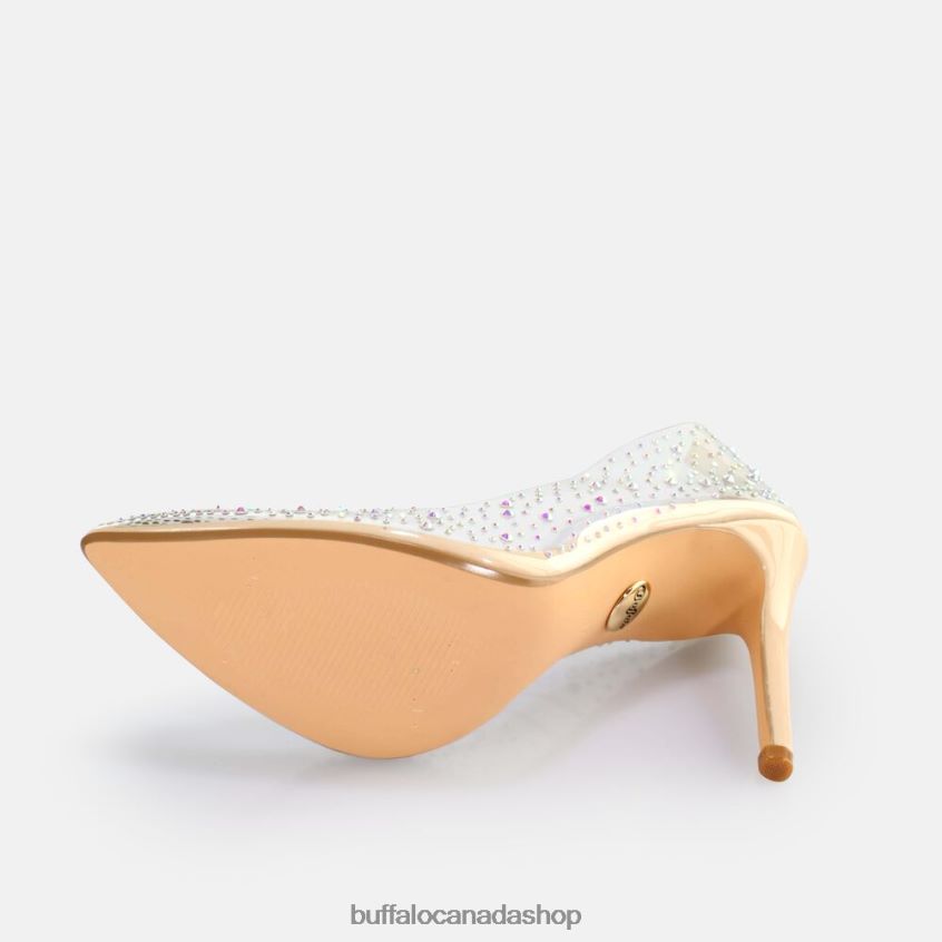 Juliette Diamond Pump vegan Transparent/Cream Buffalo ZL64TZ378 |Heels