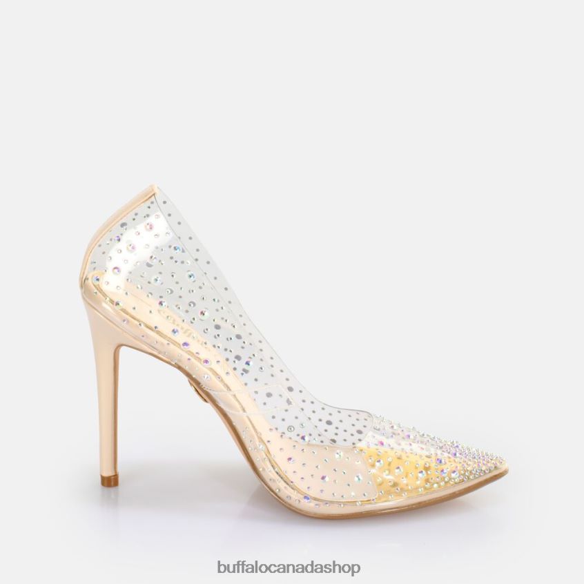 Juliette Diamond Pump vegan Transparent/Cream Buffalo ZL64TZ378 |Heels