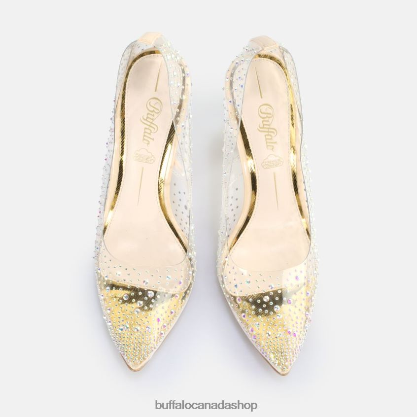 Juliette Diamond Pump vegan Transparent/Cream Buffalo ZL64TZ378 |Heels