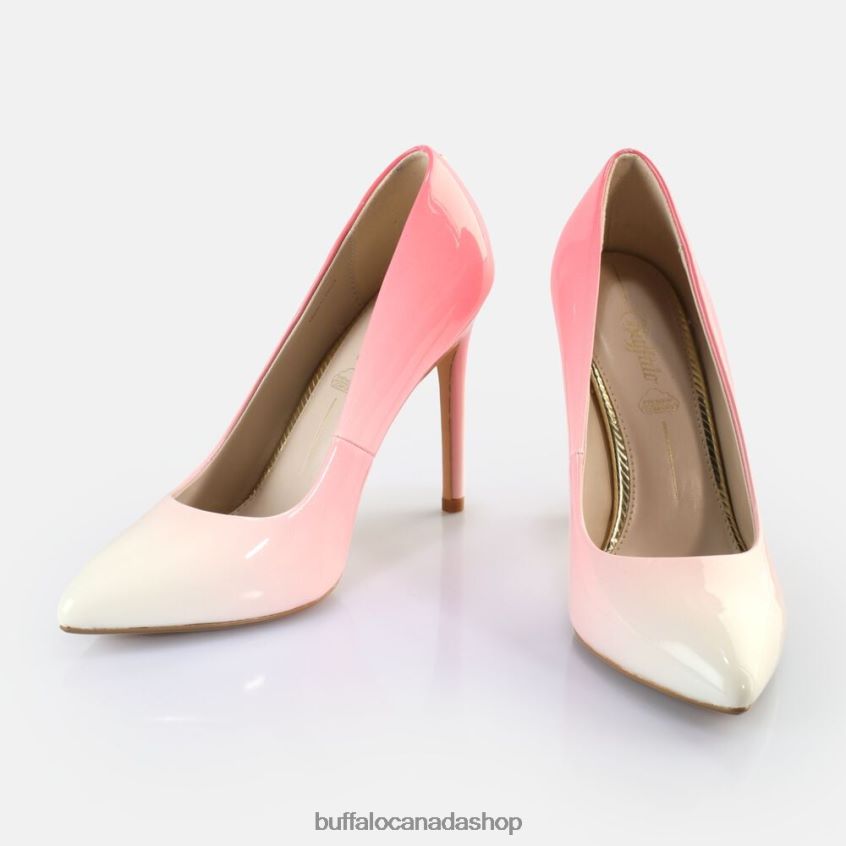 Juliette Gradient Pumps vegan White-Red Gradient Buffalo ZL64TZ554 |Heels