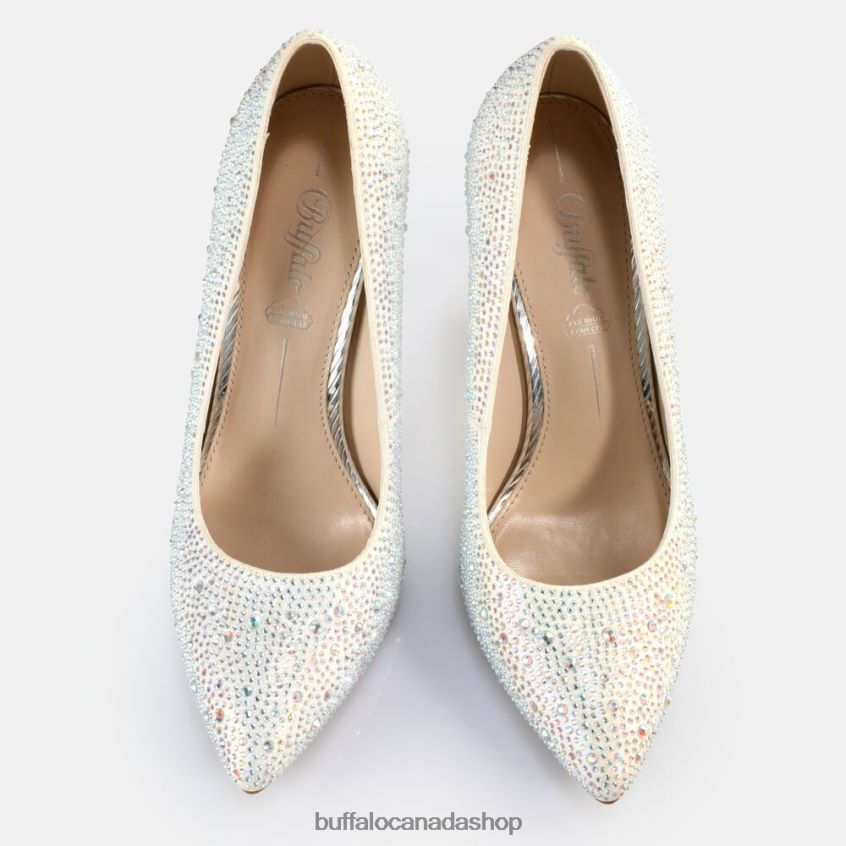 Juliette Ice Pumps vegan White Pearl Buffalo ZL64TZ515 |Heels