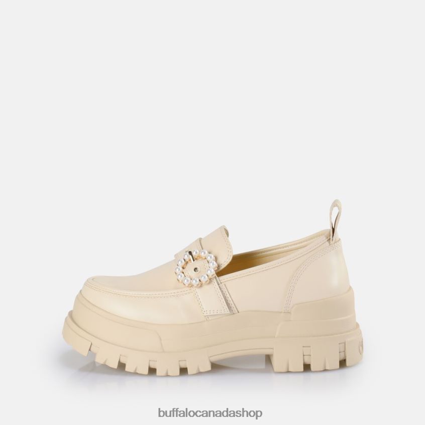 Aspha Loafer Buckle vegan Beige Buffalo ZL64TZ581 |Loafers