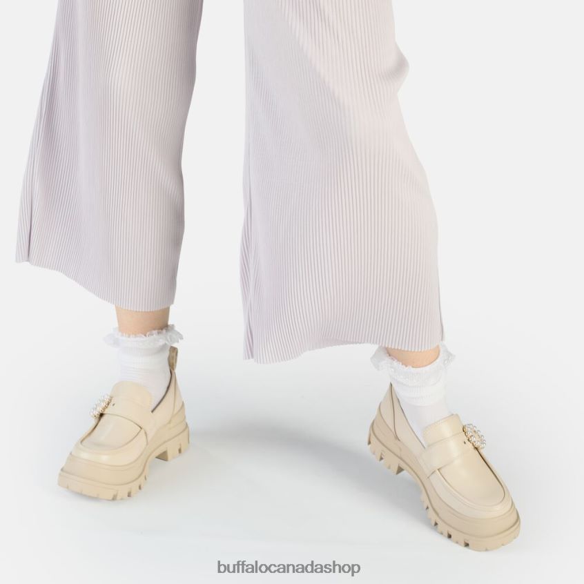 Aspha Loafer Buckle vegan Beige Buffalo ZL64TZ581 |Loafers