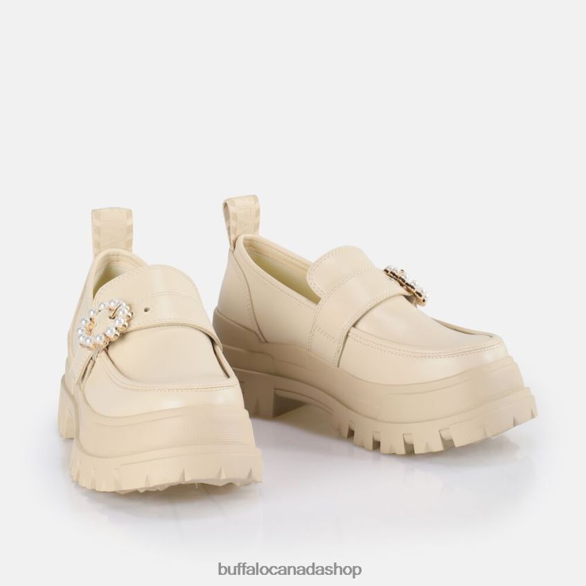 Aspha Loafer Buckle vegan Beige Buffalo ZL64TZ581 |Loafers