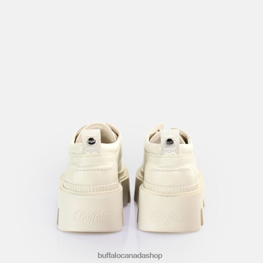 Flora Laceup LO loafer vegan Cream Buffalo ZL64TZ811 |Loafers