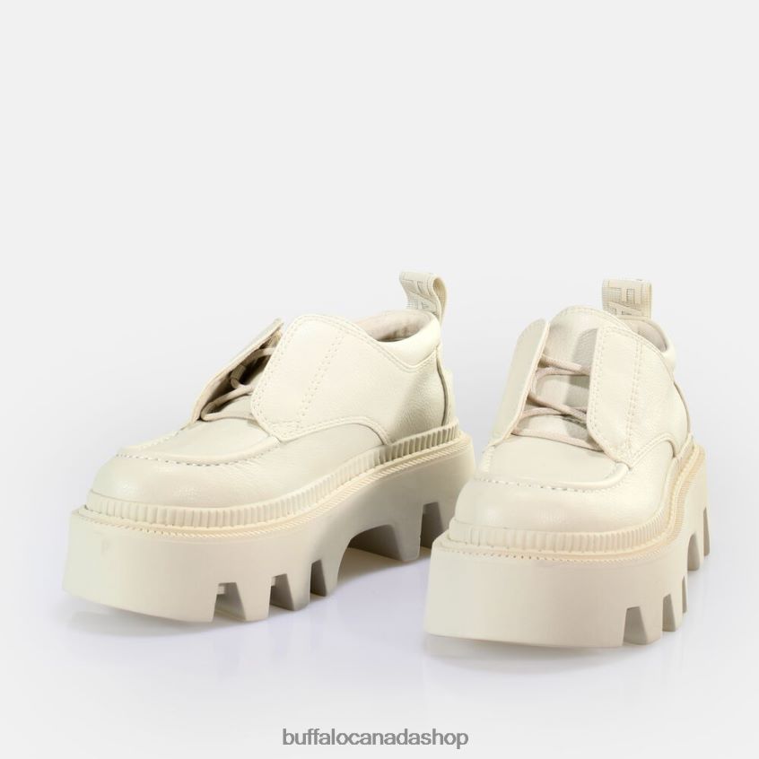 Flora Laceup LO loafer vegan Cream Buffalo ZL64TZ811 |Loafers