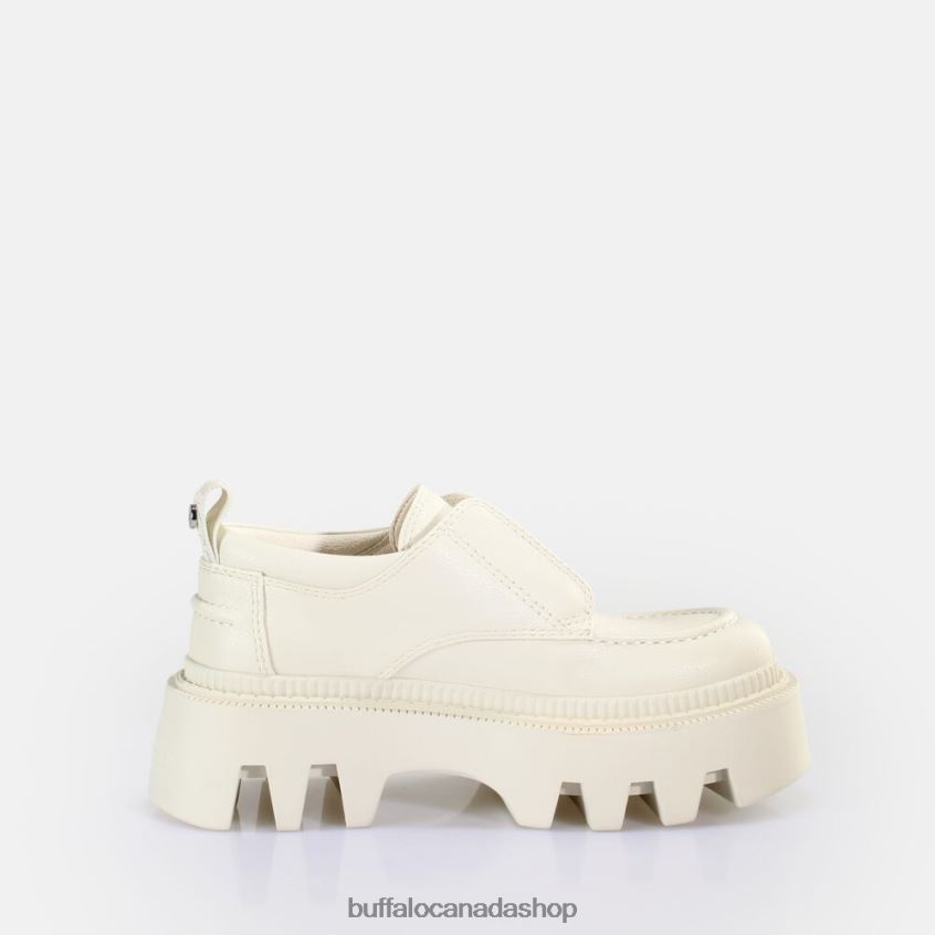 Flora Laceup LO loafer vegan Cream Buffalo ZL64TZ811 |Loafers