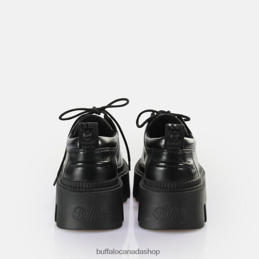 Flora Laceup LO vegan loafer Black Buffalo ZL64TZ694 |Loafers