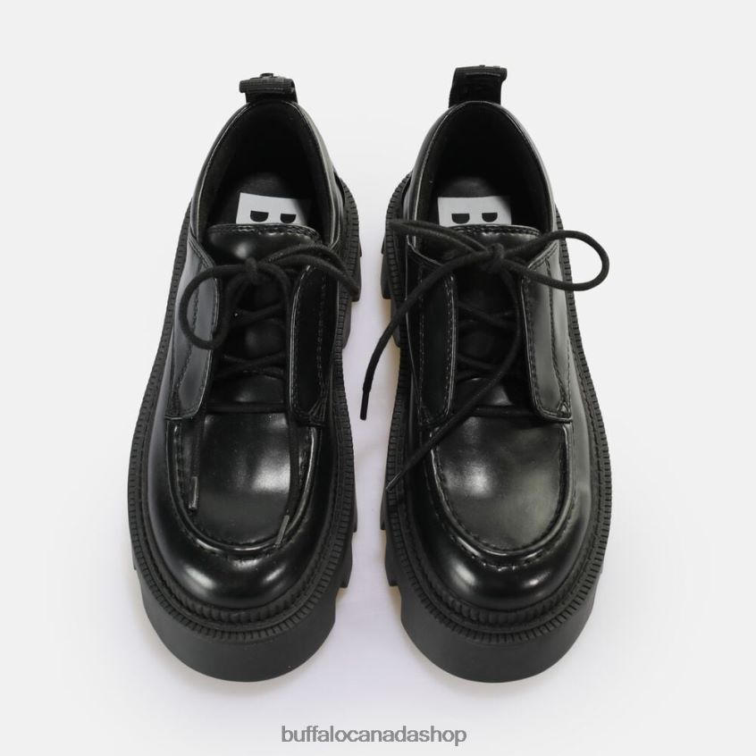 Flora Laceup LO vegan loafer Black Buffalo ZL64TZ694 |Loafers