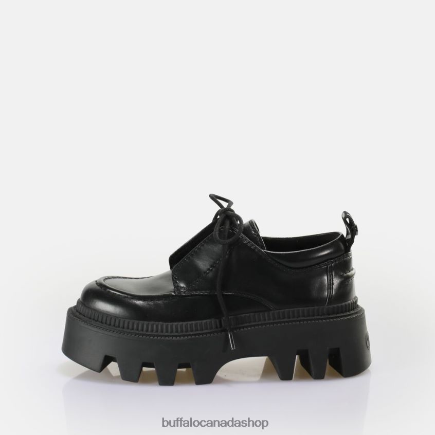 Flora Laceup LO vegan loafer Black Buffalo ZL64TZ766 |Loafers