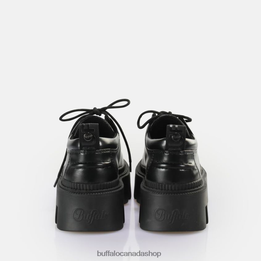 Flora Laceup LO vegan loafer Black Buffalo ZL64TZ766 |Loafers