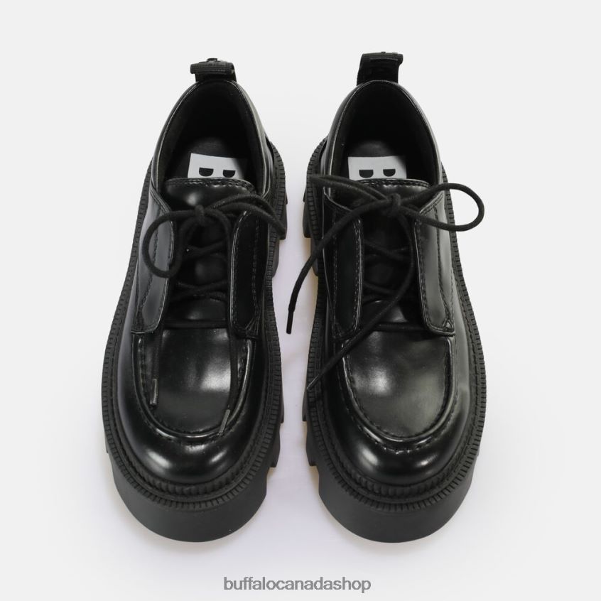 Flora Laceup LO vegan loafer Black Buffalo ZL64TZ766 |Loafers