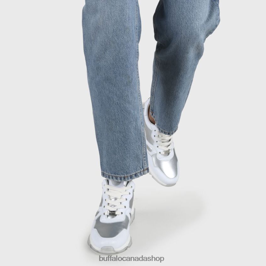 Batter Soft vegan sneakers White/Silver Buffalo ZL64TZ864 |Sneakers