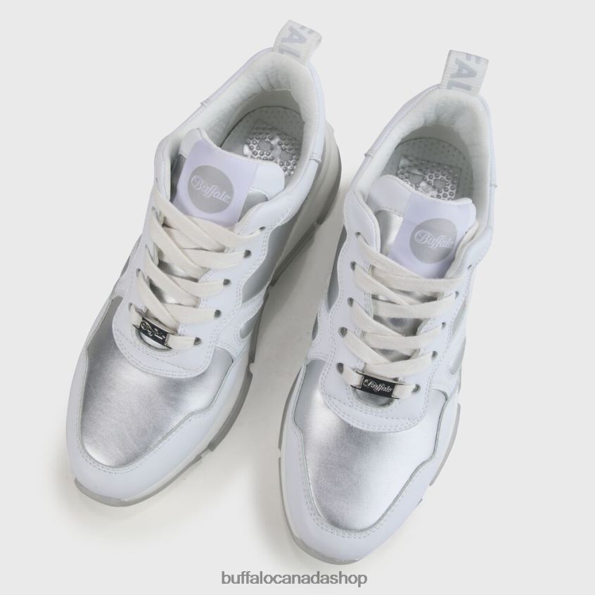 Batter Soft vegan sneakers White/Silver Buffalo ZL64TZ864 |Sneakers
