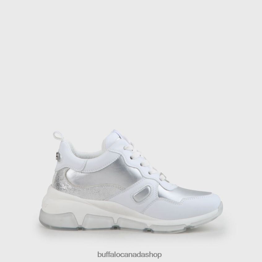 Batter Soft vegan sneakers White/Silver Buffalo ZL64TZ864 |Sneakers