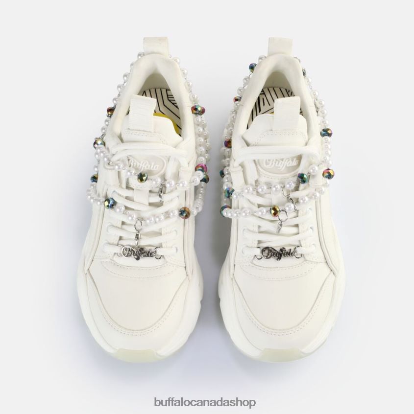 Binary Charm Sneakers Low vegan Pearl White Buffalo ZL64TZ817 |Sneakers