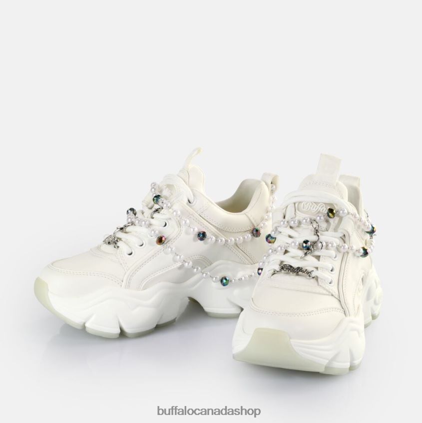 Binary Charm Sneakers Low vegan Pearl White Buffalo ZL64TZ817 |Sneakers