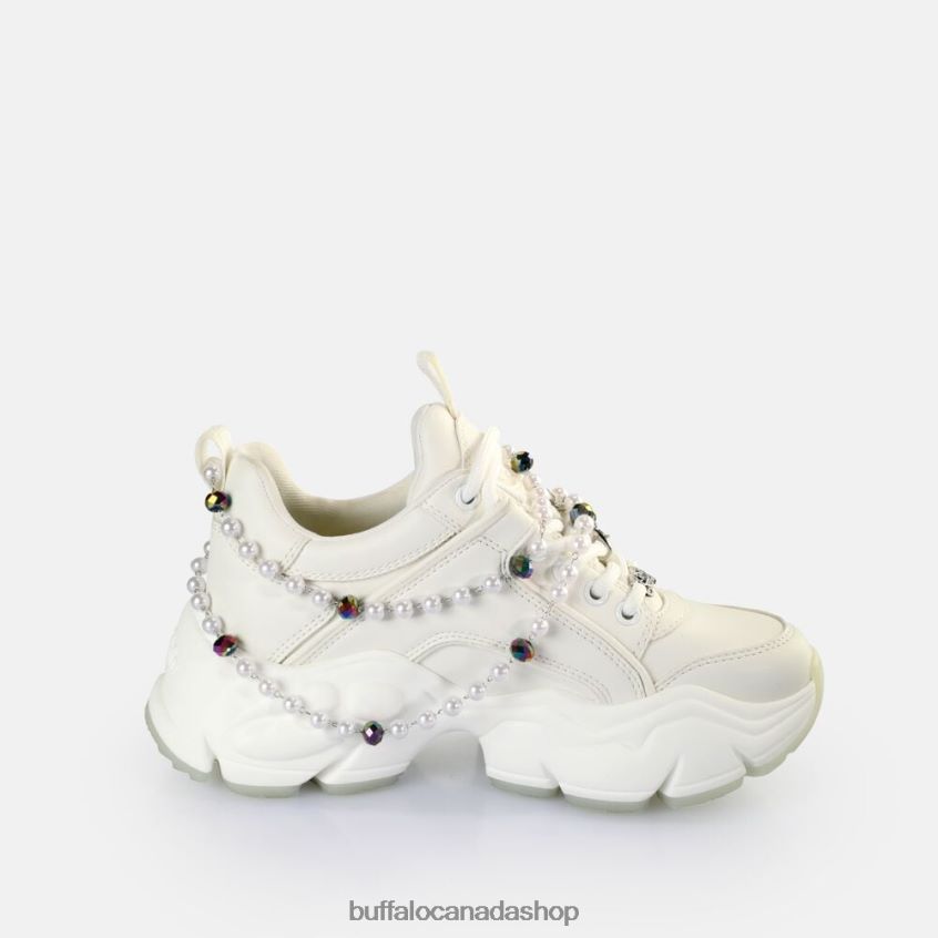 Binary Charm Sneakers Low vegan Pearl White Buffalo ZL64TZ817 |Sneakers