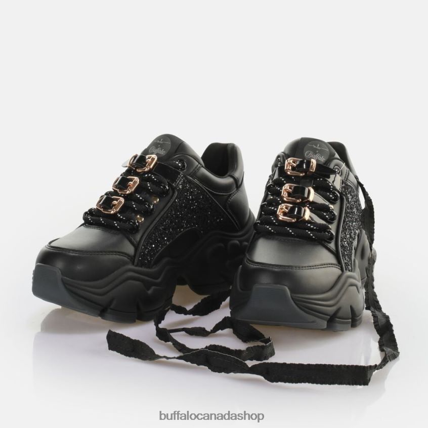 Binary Glam Sneaker vegan Glitter/Black Buffalo ZL64TZ322 |Sneakers