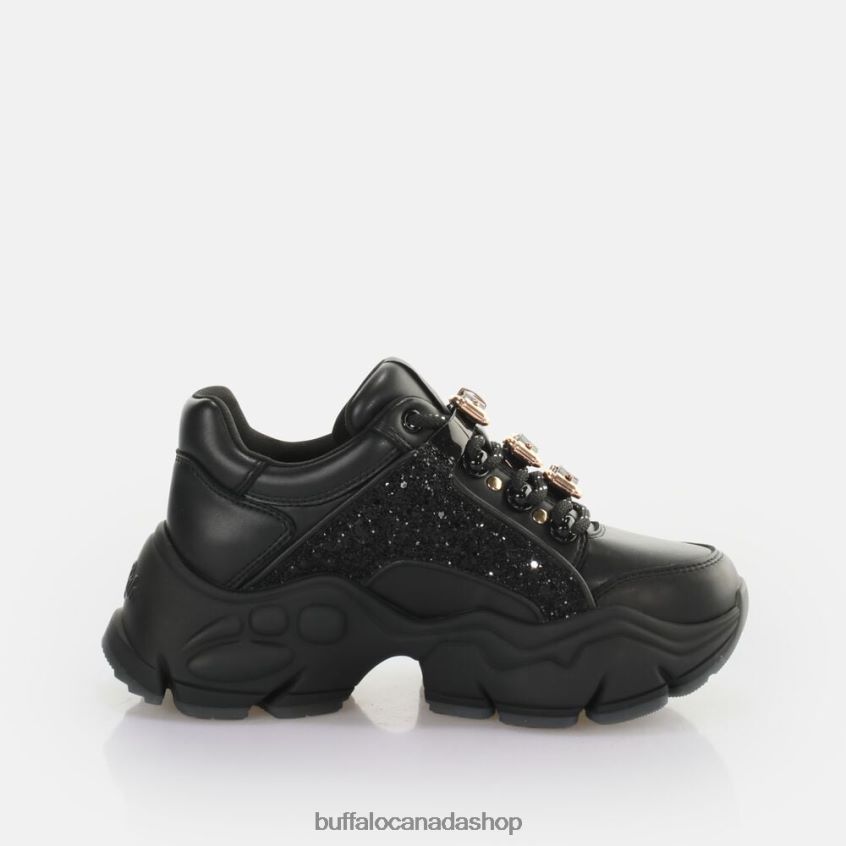 Binary Glam Sneaker vegan Glitter/Black Buffalo ZL64TZ322 |Sneakers