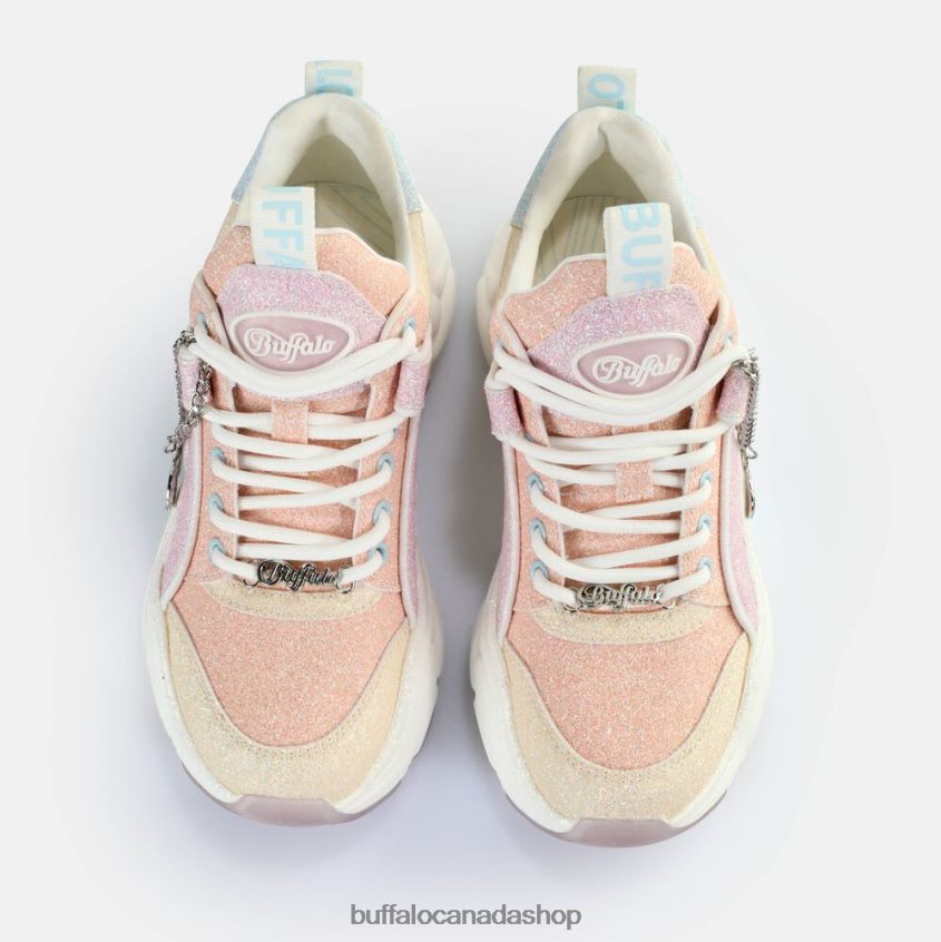 Binary Glam Sneakers Low vegan Peach Multi Buffalo ZL64TZ324 |Sneakers