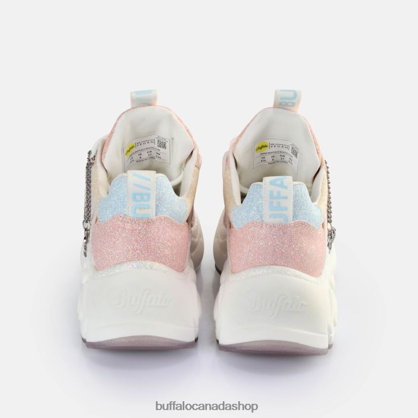 Binary Glam Sneakers Low vegan Peach Multi Buffalo ZL64TZ324 |Sneakers