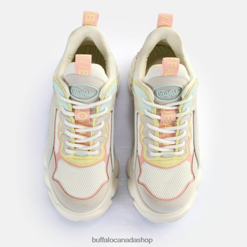 CLD Chai Sneakers Low vegan Cream/Pink/Mint Green Buffalo ZL64TZ72 |Sneakers
